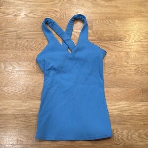 ALO Yoga Ribbed Cross Back Tank Top